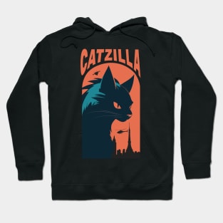 Catzilla king of Cat monster Hoodie